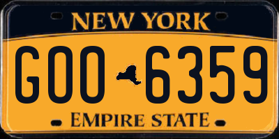NY license plate GOO6359