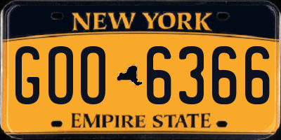 NY license plate GOO6366