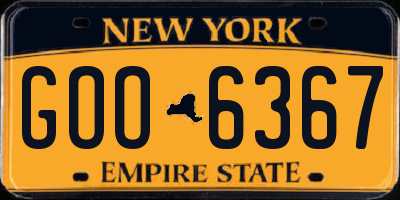 NY license plate GOO6367