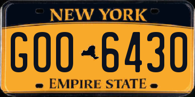 NY license plate GOO6430