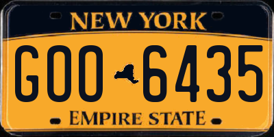 NY license plate GOO6435