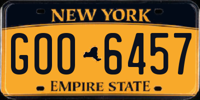 NY license plate GOO6457