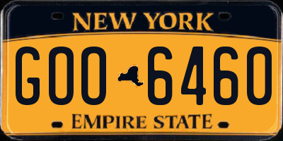 NY license plate GOO6460