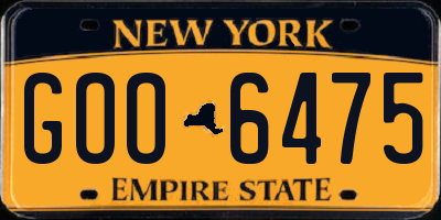 NY license plate GOO6475
