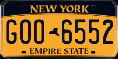 NY license plate GOO6552