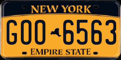 NY license plate GOO6563