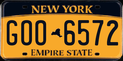 NY license plate GOO6572