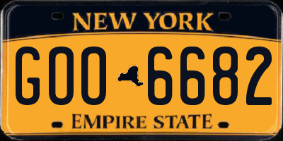 NY license plate GOO6682