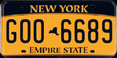 NY license plate GOO6689