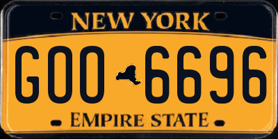 NY license plate GOO6696