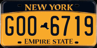 NY license plate GOO6719