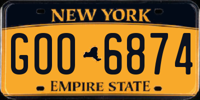 NY license plate GOO6874