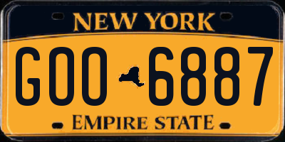 NY license plate GOO6887