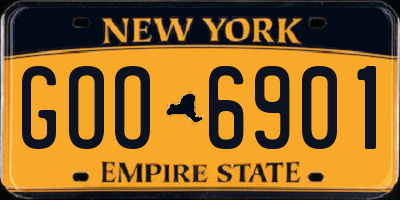 NY license plate GOO6901