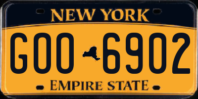 NY license plate GOO6902