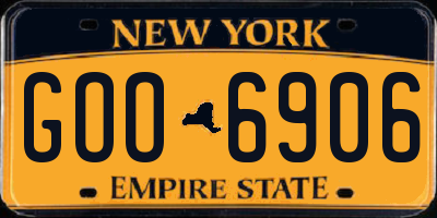NY license plate GOO6906
