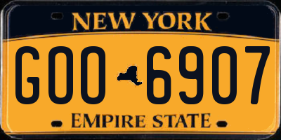 NY license plate GOO6907