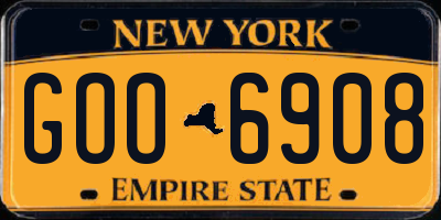 NY license plate GOO6908
