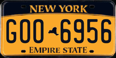 NY license plate GOO6956