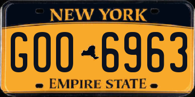 NY license plate GOO6963