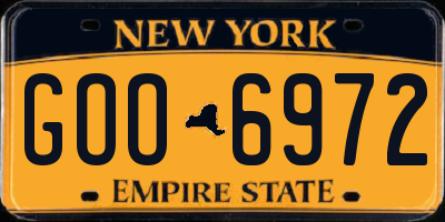 NY license plate GOO6972
