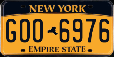 NY license plate GOO6976