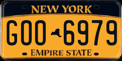 NY license plate GOO6979