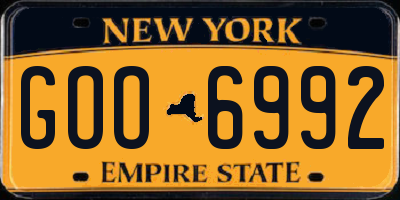 NY license plate GOO6992