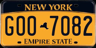 NY license plate GOO7082