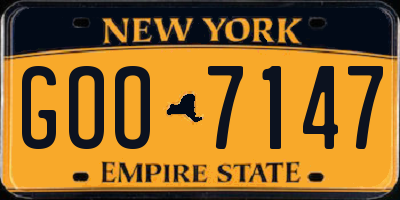 NY license plate GOO7147