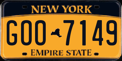 NY license plate GOO7149