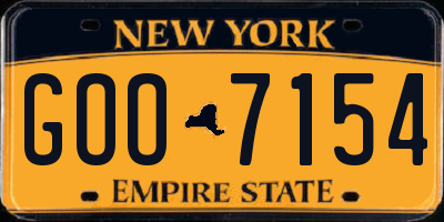 NY license plate GOO7154
