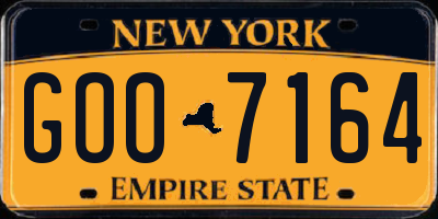 NY license plate GOO7164
