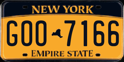NY license plate GOO7166