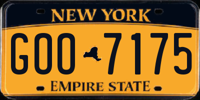 NY license plate GOO7175
