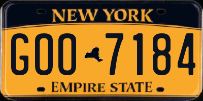 NY license plate GOO7184