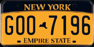 NY license plate GOO7196