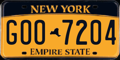 NY license plate GOO7204