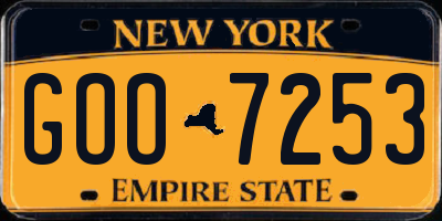 NY license plate GOO7253