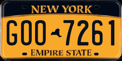 NY license plate GOO7261