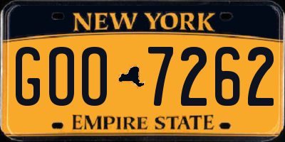 NY license plate GOO7262
