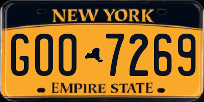 NY license plate GOO7269