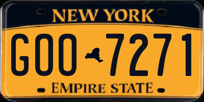 NY license plate GOO7271