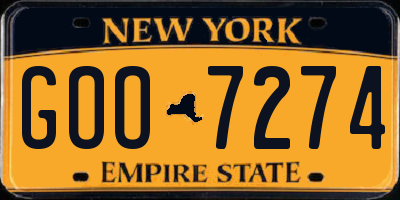 NY license plate GOO7274