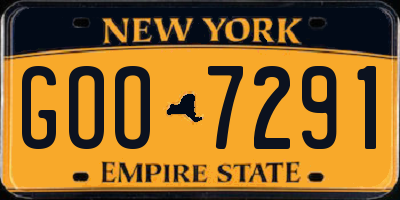 NY license plate GOO7291