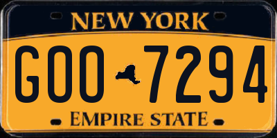 NY license plate GOO7294