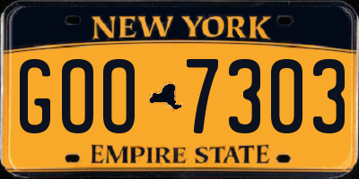 NY license plate GOO7303