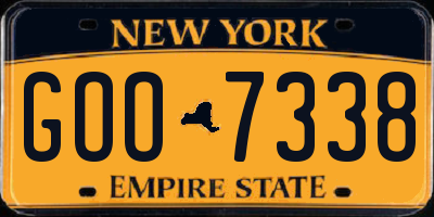 NY license plate GOO7338