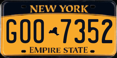 NY license plate GOO7352