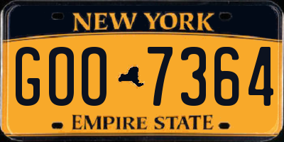 NY license plate GOO7364